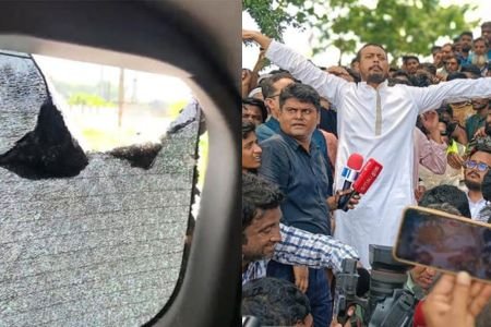 বেনাপোলে এনসিপি নেতা নাসীরুদ্দীন পাটওয়ারীর গাড়িবহরে হামলা, আহত ৪