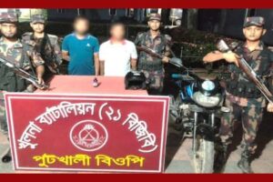 বেনাপোল পুটখালী সিমান্ত এলাকায় বিজিবি অভিযানে ভারতীয় নেশা জাতীয় সিরাপসহ আটক-২