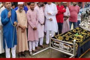 মধুখালীতে ছাত্রলীগ কর্মী মির্জা প্রান্তের জানাজায় বিএনপি নেতাদের ঐক্য ও শান্তির বার্তা