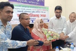 মধুখালী প্রেসক্লাবের সাংবাদিকদের সাথে উপজেলা নির্বাহী অফিসার এবং সহকারি কমিশনার(ভূমি) এর সাথে মতবিনিময় সভা