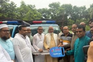 মধুখালী থানাকে ১টি গাড়ি দিল পান্না গ্রুপ