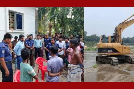 পঞ্চগড়ের বোদায় ভেকু মেশিন দিয়ে অবৈধ বালু উত্তোলনের দায়ে ৭০০০০ টাকা জরিমানা 