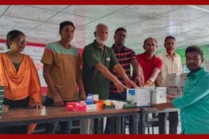 শ্যামনগরের স্বাস্থ্য স্বেচ্ছাসেবককে স্বাস্থ্য বিষয়ক উপকরণ বিতরণ