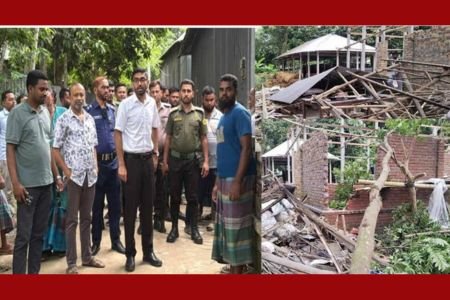 মধুখালীতে অবৈধ স্থাপনা উচ্ছেদ অভিযান পরিচালনা করেন উপজেলা সহকারী কমিশনার