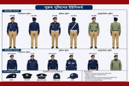 নতুন পোশাকে বাংলাদেশ পুলিশ