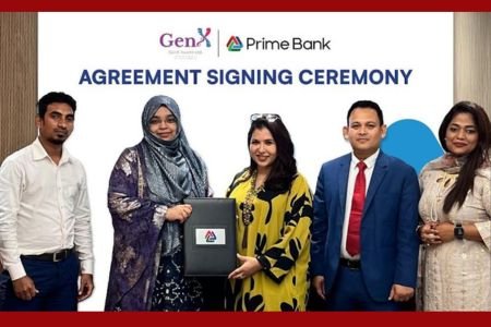 প্রাইম ব্যাংক এবং জেনএক্স হেলথ-এর মধ্যে চুক্তি স্বাক্ষর
